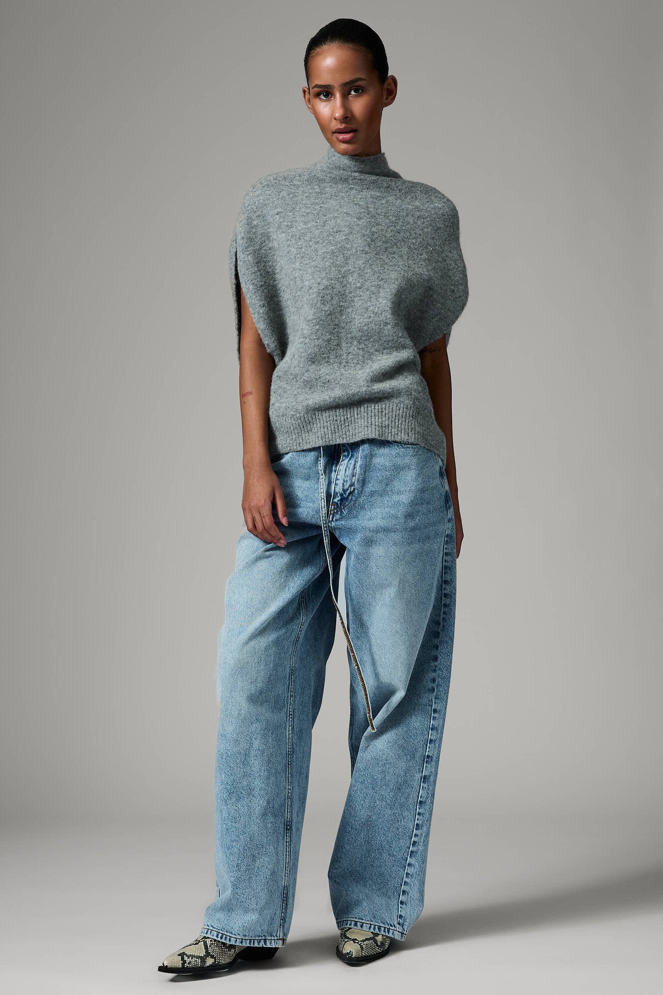 Cozy Days Frodie strikvest - 500056 Grey Melange